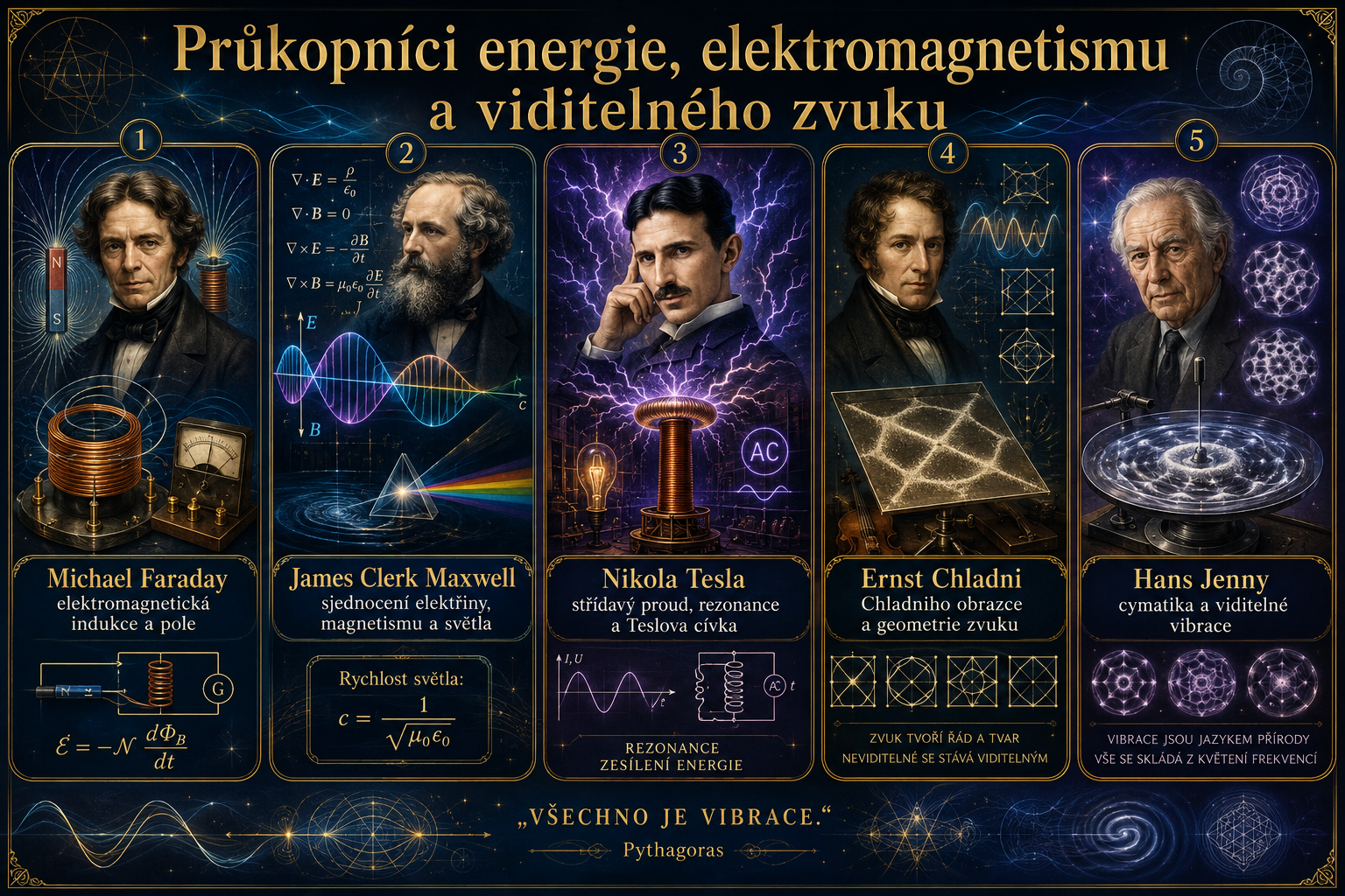 Faraday, Maxwell, Tesla, Chladni a Jenny: Dějiny energie