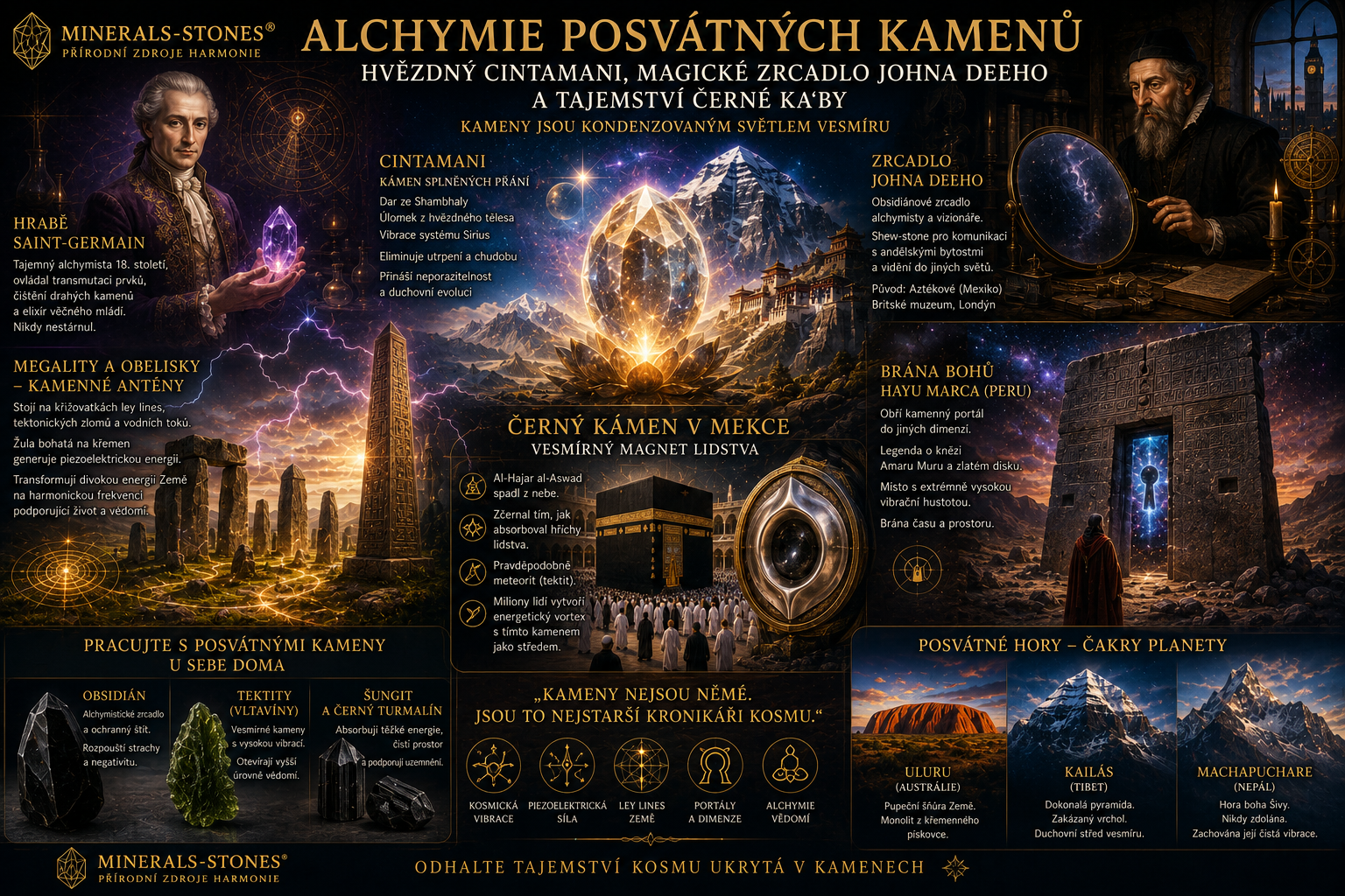 Posvátné kameny, megality a alchymistické artefakty jako rezonátory kosmické energie a lidského vědomí.